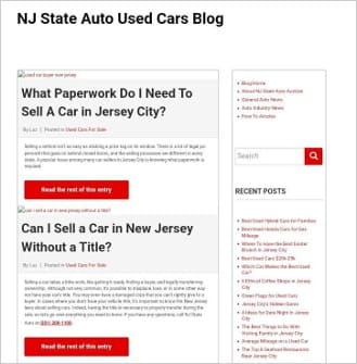 exemple d’un blog localisé de nj state auto, se concentrant sur le contenu lié à l’automobile spécifique au new jersey pour engager les publics locaux.