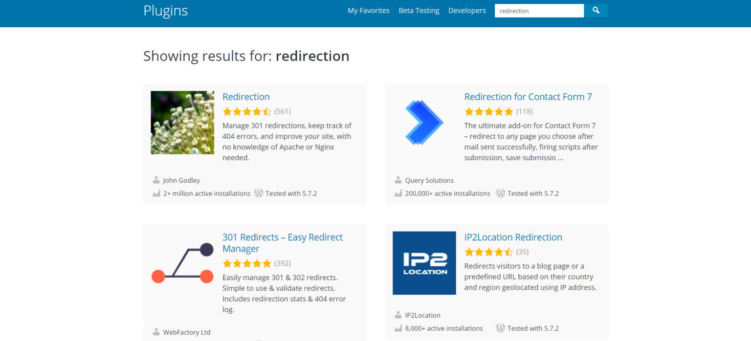 wordpress redirection plugins
