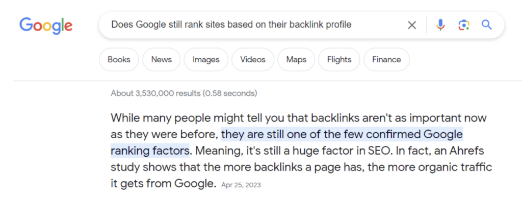 serps answer to question