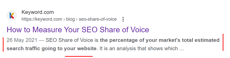 meta description example