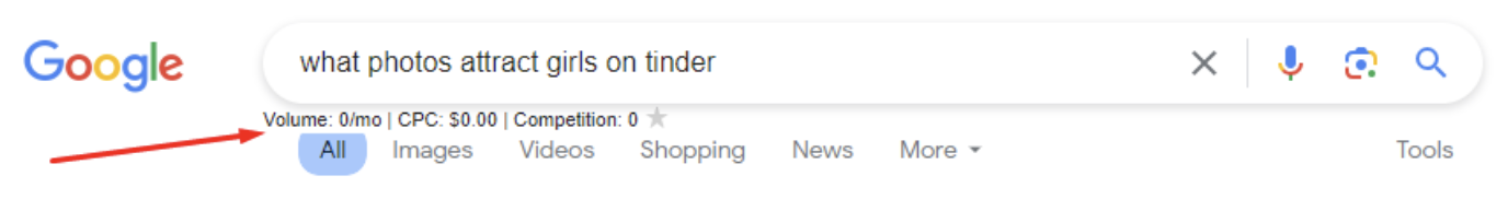 google search screenshot